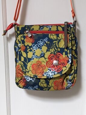 Haiku Floral Crossbody Bag Perfect For Travel. Made With Recycling Materials.